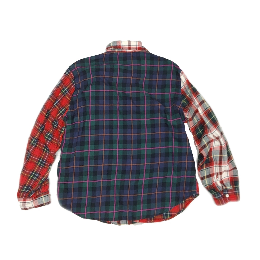 Vtg Ralph Lauren "RLL" Logo Mixed Plaid Button Down Boyfriend Shirt - Picture 5 of 5